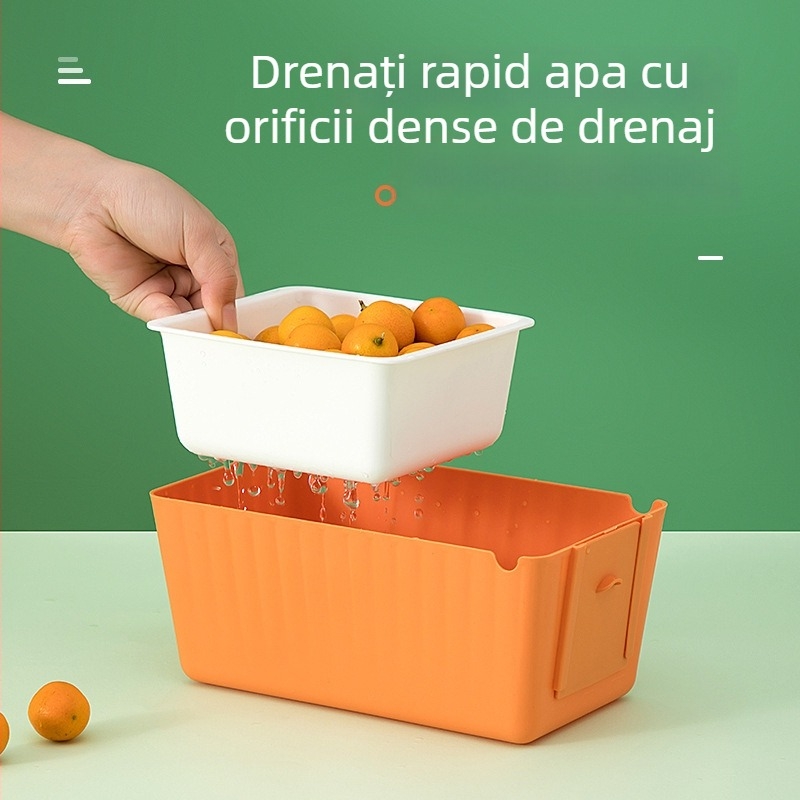 Tavă în stil japonez pentru semințe de pepene, cu compartiment dublu de depozitare, farfurie de fructe pentru sufragerie