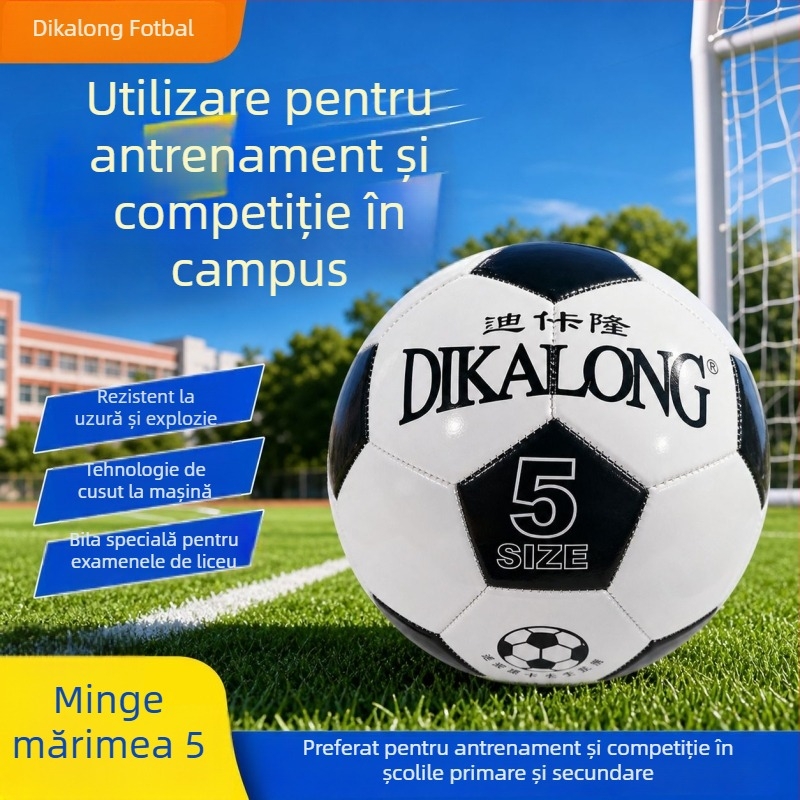 Fotbal școlar mărimea 5 pentru copii, minge de antrenament și joc pentru școala primară, rezistent la uzură