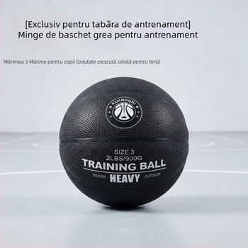 Minge de baschet pentru copii, mărime 3 – PU, 900 g, absorbție a umezelii, minge de antrenament cu greutate