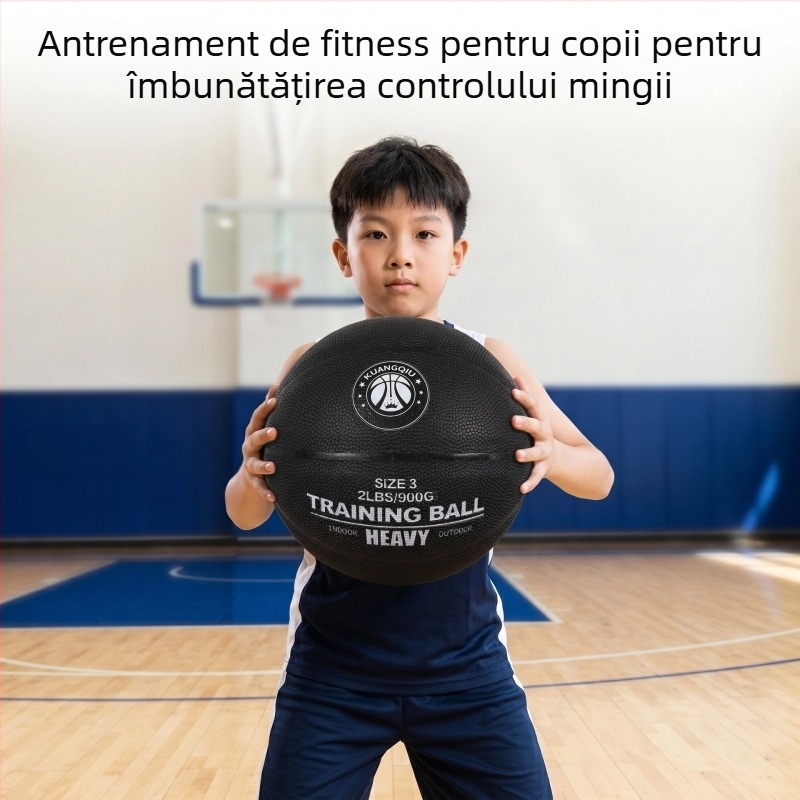 Minge de baschet pentru copii, mărime 3 – PU, 900 g, absorbție a umezelii, minge de antrenament cu greutate