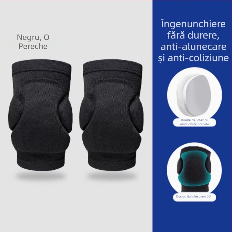 Genunchiere profesionale pentru volei, cu burete gros, protecție a genunchilor, unisex