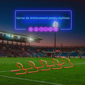Set de antrenament pentru fotbal cu obstacole arcuite de 23 cm și scară de agilitate de 9 inci