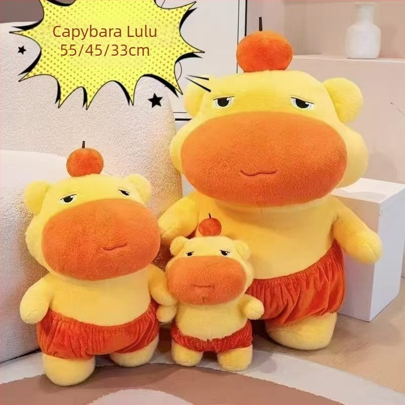 Păpușă pluș capybara drăguță pentru copii, model nou, pernă decor pentru pat