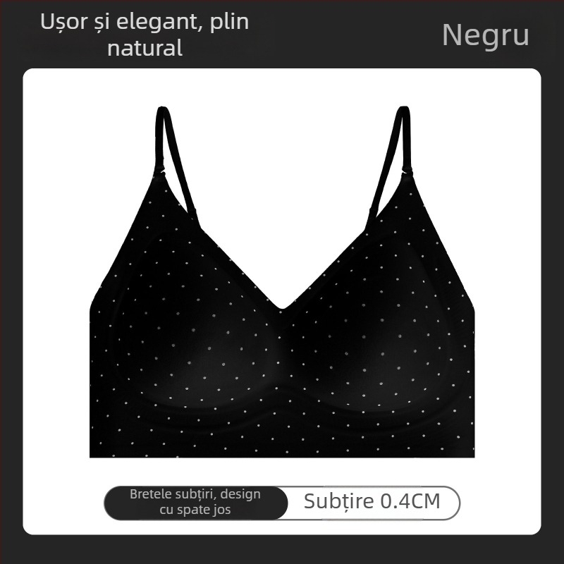 Sutien halter cu spate decupat, ușor pentru vară, bretele subțiri, fără cusături, pentru bust mic, spate în formă de U