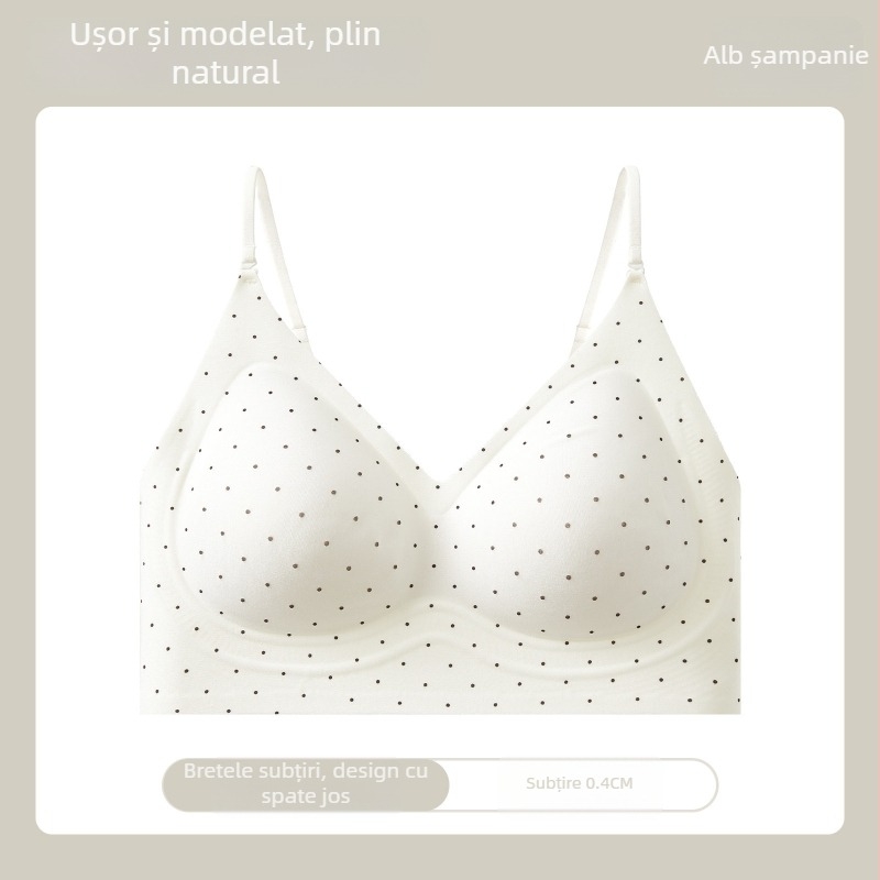 Sutien halter cu spate decupat, ușor pentru vară, bretele subțiri, fără cusături, pentru bust mic, spate în formă de U