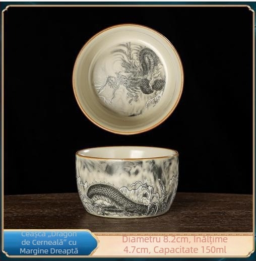 Ceșu Pu-erh Ru Kiln, ceașcă ceramică pentru uz personal, stil chinez Jian Ware pentru acasă