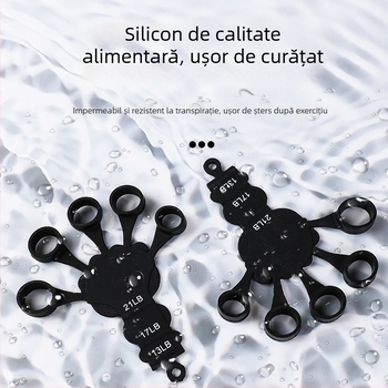 Antrenor din silicon pentru cinci degete și întăritor de încheietură pentru antrenarea prinderii