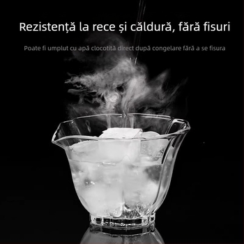 Castron de ceai din sticlă borosilicat cu capac, anti-arsură, ceainic cu filtru, set de ceai manual