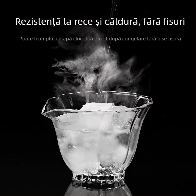 Castron de ceai din sticlă borosilicat cu capac, anti-arsură, ceainic cu filtru, set de ceai manual