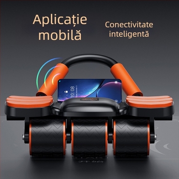 Rola abdominală cu 6 roți și suport pentru coate cu revenire automată