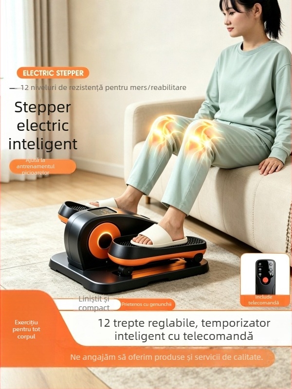 Antrenor eliptic electric compact pentru uz casnic, funcționare silențioasă, mini antrenor de reabilitare cu 12 viteze reglabile