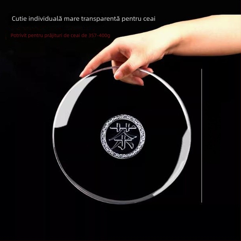 Cutie transparentă pentru ceai Pu'er – depozitare și expoziție din plastic
