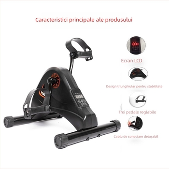 Mașină eliptică electrică, stepper și bicicletă de exerciții pentru antrenamentul membrelor superioare și inferioare, cu mânere antiderapante și pedale