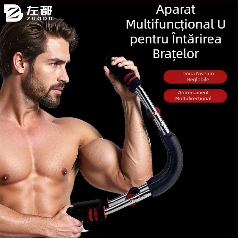 Antrenor de forță pentru brațe în formă de U, reglabil, echipament de fitness cu arc multifuncțional pentru uz casnic, exerciții pentru încheieturi și mușchii pieptului