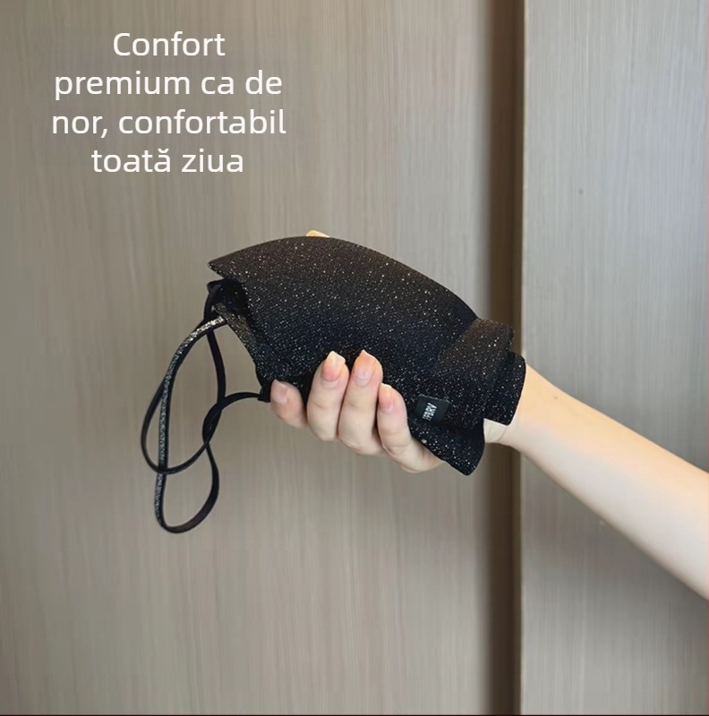 Sutien push-up pentru un bust mic, suport moale, bretele subțiri lucioase, fără arc, modelare laterală a sânilor