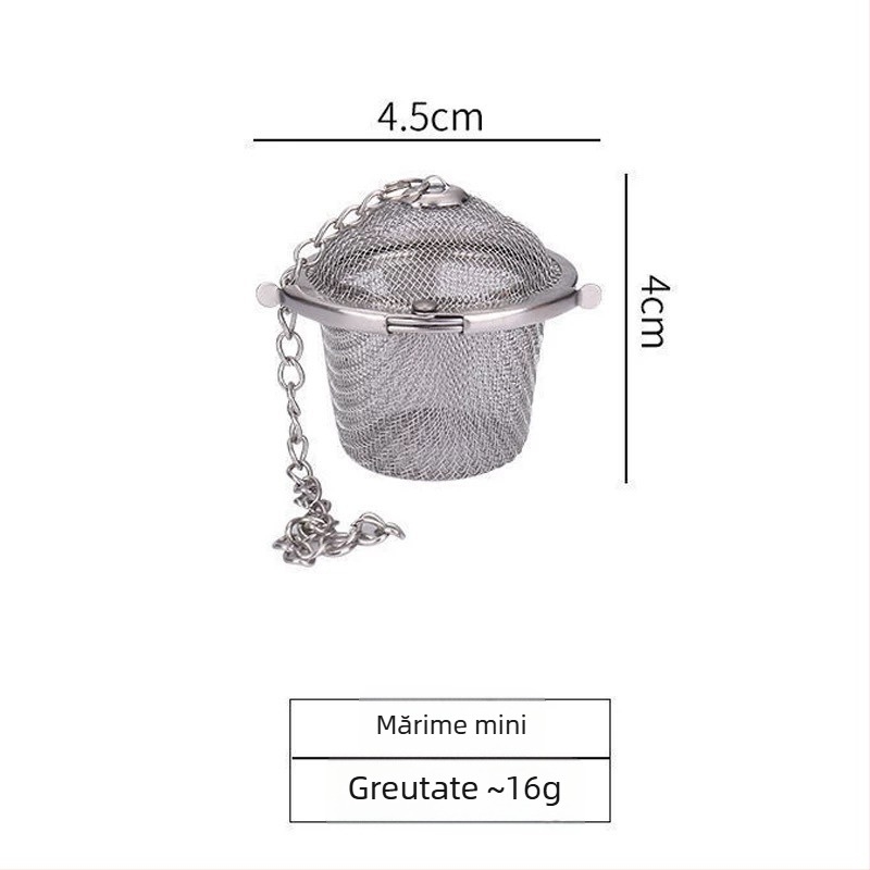 Infuzor din oțel inoxidabil 304 cu plasă pentru ceai, pungă de condimente pentru hot pot și supă – cutie cu mirodenii