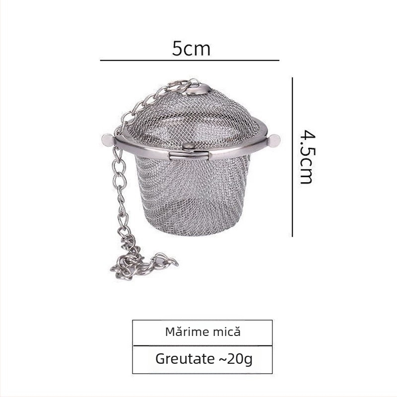 Infuzor din oțel inoxidabil 304 cu plasă pentru ceai, pungă de condimente pentru hot pot și supă – cutie cu mirodenii