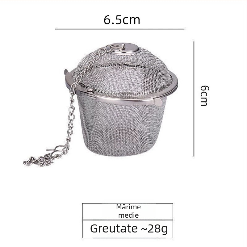 Infuzor din oțel inoxidabil 304 cu plasă pentru ceai, pungă de condimente pentru hot pot și supă – cutie cu mirodenii