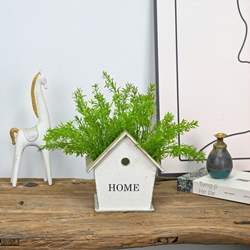 Plantă artificială în stil forestier, cu ferigă cu șapte ramuri, pentru decor de perete interior, aranjament de nuntă și recuzită pentru fotografii
