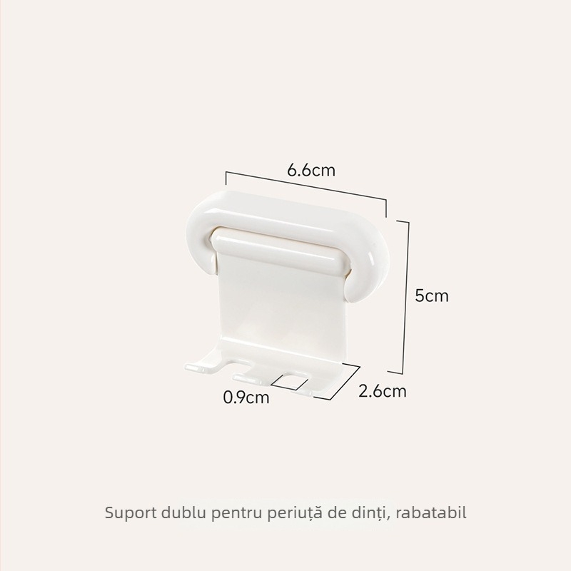 FaSoLa suport pentru periute de dinți, rabatabil, montaj pe perete fără găuri, spațiu de depozitare în baie sub dulapul cu oglindă