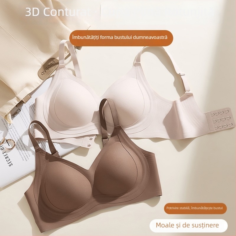 Sutien fără cusături, a treia generație, cupe 3/4 pentru sâni mici, push-up și ridicare