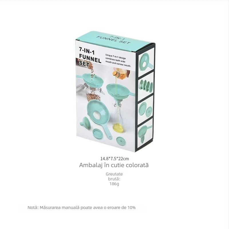 Funnel de bucătărie multifuncțional pentru uz casnic, mâner lung, din plastic alimentar, dispenser pentru ulei, vin și alte lichide