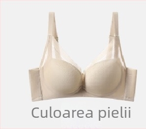 Sutien din mătase fără arcuri pentru sâni mici, cu susținere și modelare a sânilor pe zonele laterale