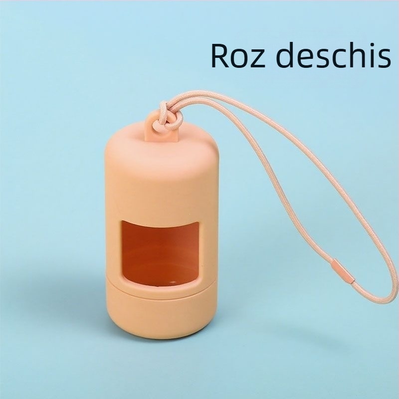 Scooper portabil pentru fecale de câini, compact și multifuncțional, cu opțiuni de culoare pentru plimbări.