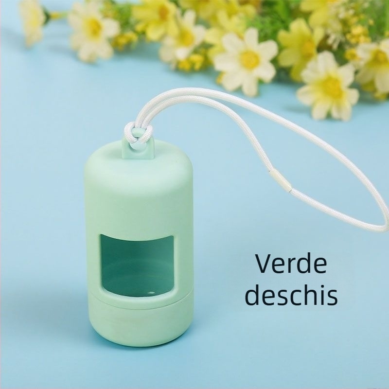 Scooper portabil pentru fecale de câini, compact și multifuncțional, cu opțiuni de culoare pentru plimbări.