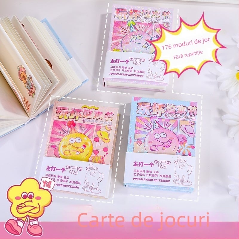 Carte creativă pentru relaxare prin puzzle-uri și caiet de notițe