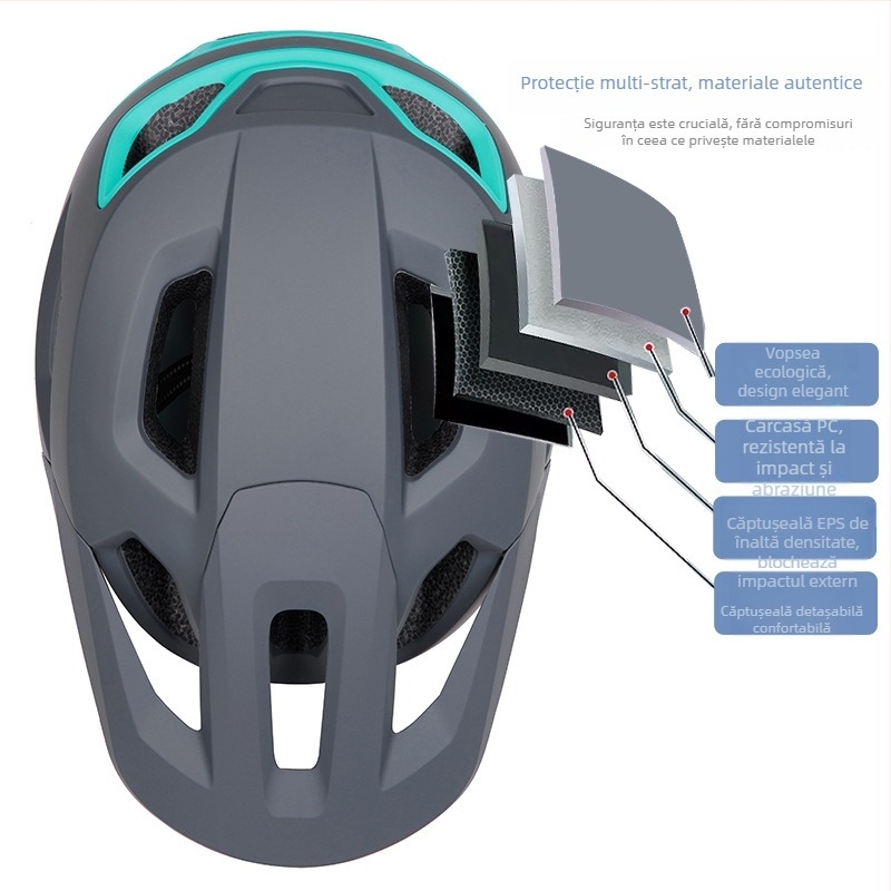 Cască pentru bicicletă de munte, cască de siguranță pentru ciclism off-road, design integrat margine-la-margine, culori și logo personalizabile