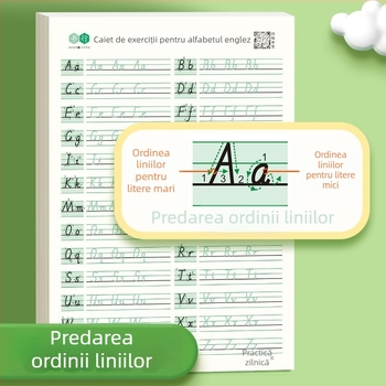 Carte de practică pentru scrierea celor 26 de litere engleze, în stil Hengshui