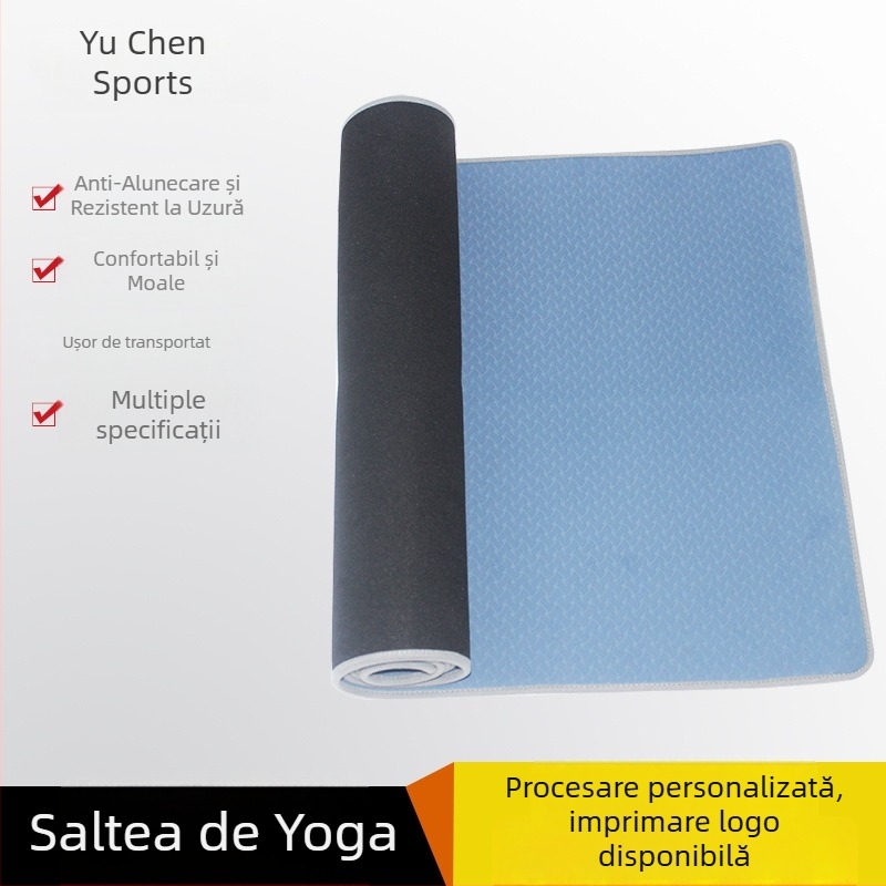 Covoraș de yoga antiderapant, îngroșat și mai lat, destinat dansului și fitnessului, cu izolare fonică și absorbție a șocurilor pentru uz interior, din EVA.