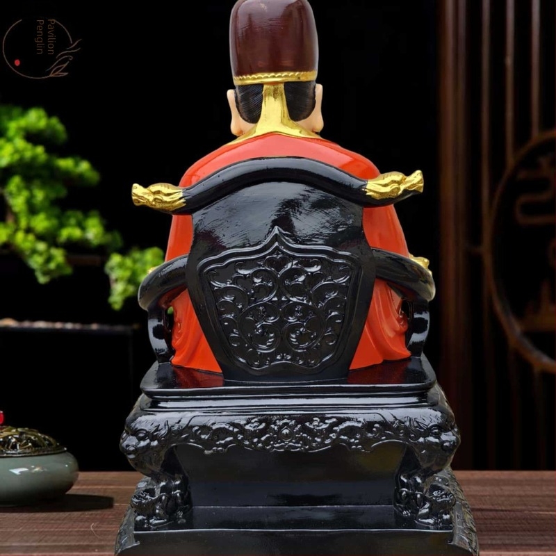 Statuie a lui Wenchang Dijun, zeu împărat pentru închinare în templu, din rășină și fibră de sticlă, decor pentru casă