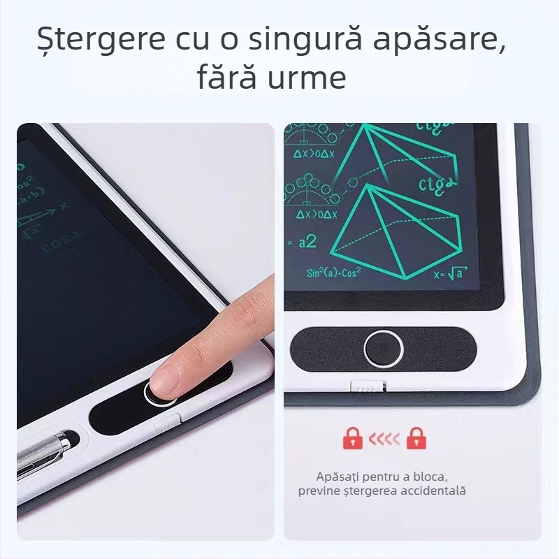 Tableta electronică pentru scris cu husă din piele pliabilă — caiet de afaceri și mini tablă