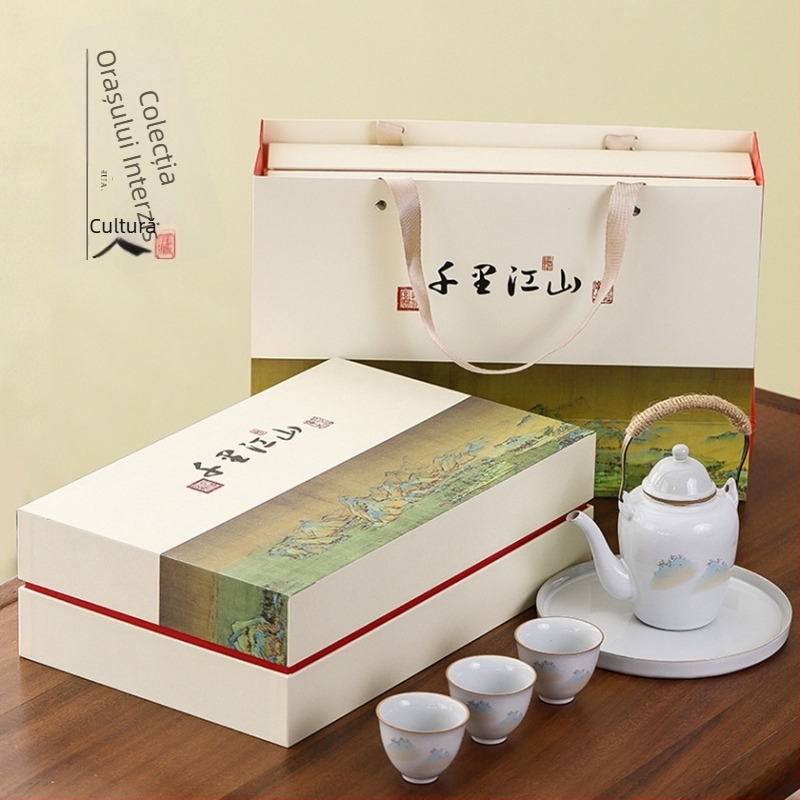 Set de ceai Kung Fu inspirat de Orașul Interzis, set complet din ceramică, cadou de lux pentru lideri și persoane în vârstă
