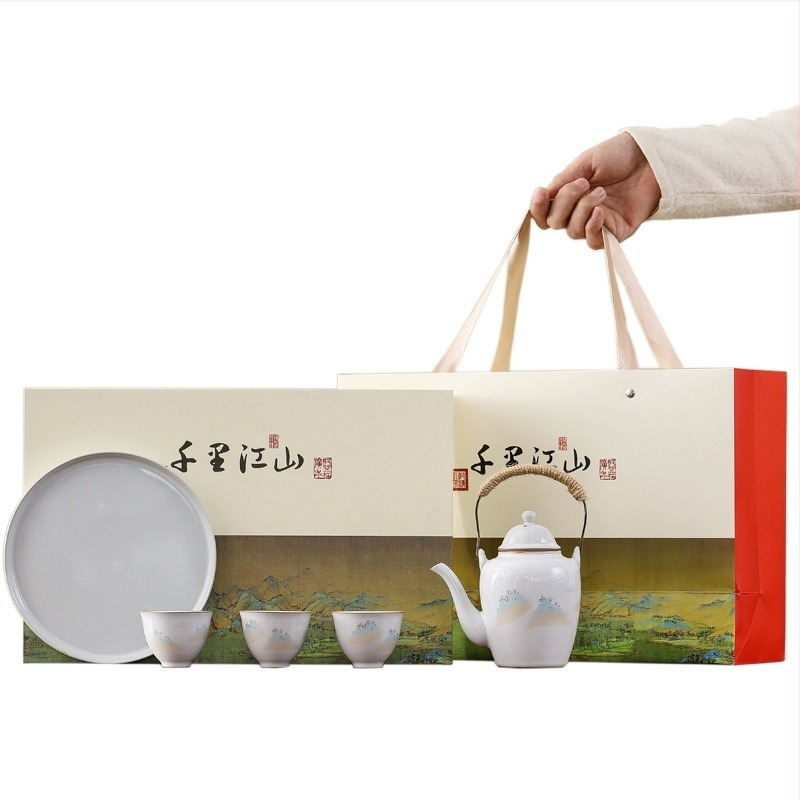 Set de ceai Kung Fu inspirat de Orașul Interzis, set complet din ceramică, cadou de lux pentru lideri și persoane în vârstă