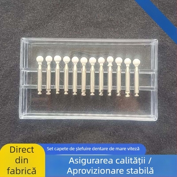 Set de capete de frezat dentare, viteză mare, 12 bucăți, capete pentru porțelan și ceramică din rășină, capete de polizare