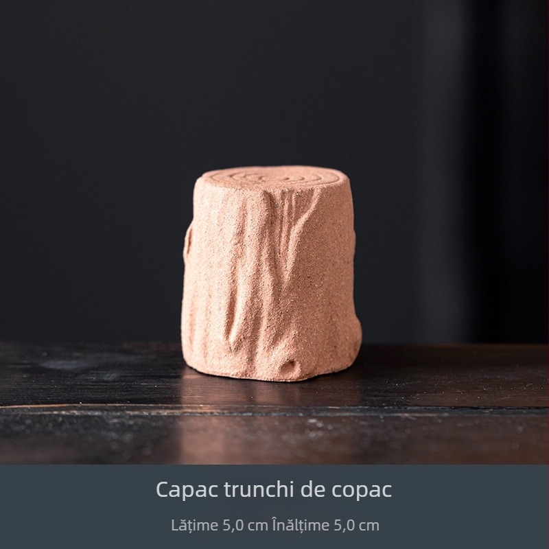 Suport pentru capacul ceainicului - ceramică retro, lut mov, accesorii pentru ceremonia ceaiului