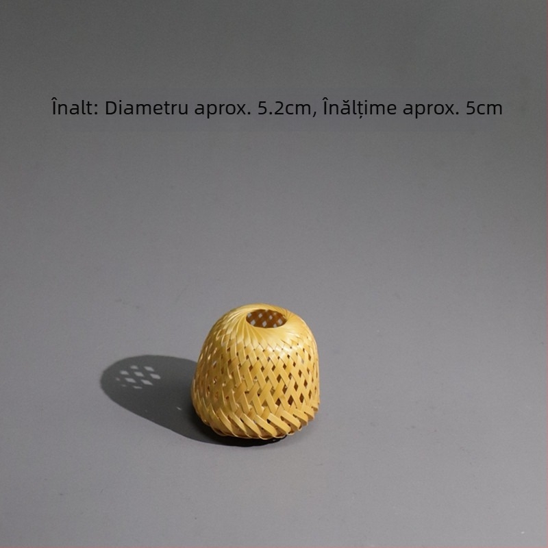 Suport din bambus și ratan pentru capac, accesorii pentru ceai – decor pentru ceremonia ceaiului
