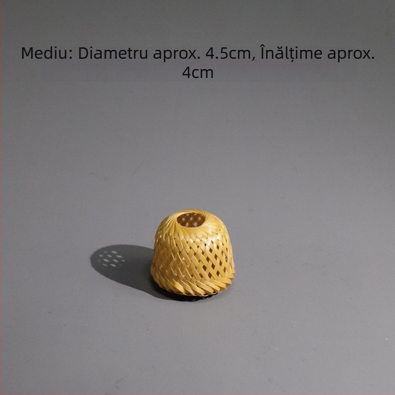 Suport din bambus și ratan pentru capac, accesorii pentru ceai – decor pentru ceremonia ceaiului