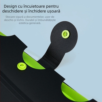 Organizator A4 cu 5 compartimente, dosar cu mai multe niveluri pentru documente