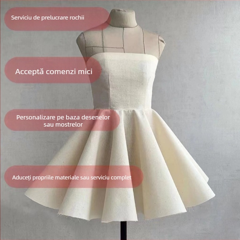 Rochie de seară și rochie de domnișoară de onoare, rochie de mireasă ușoară, minimalistă, făcută la comandă conform designului.