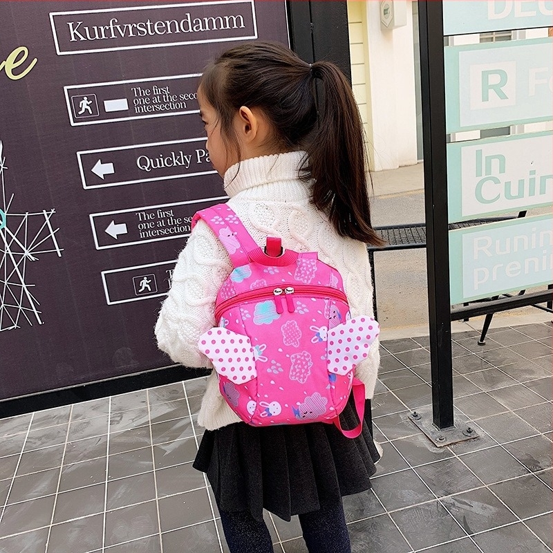 Rucsac pentru copii cu desene animate, stil coreean, mic, unisex, cu lesă de siguranță