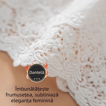 Fustă-slip din dantelă pentru layering, protecție împotriva transparenței, colecția de iarnă