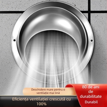 Ventilație exterioară din oțel inoxidabil 304 pentru peretele bucătăriei, protecție împotriva ploii și a păsărilor