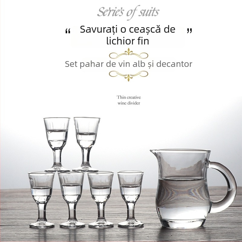 Set cadou de pahare din sticlă pentru băuturi spirtoase — pahare înalte, cu formă de glonț