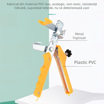 Instrument de nivelare a plăcilor cu cleme de prindere, poziționare precisă – economie de efort