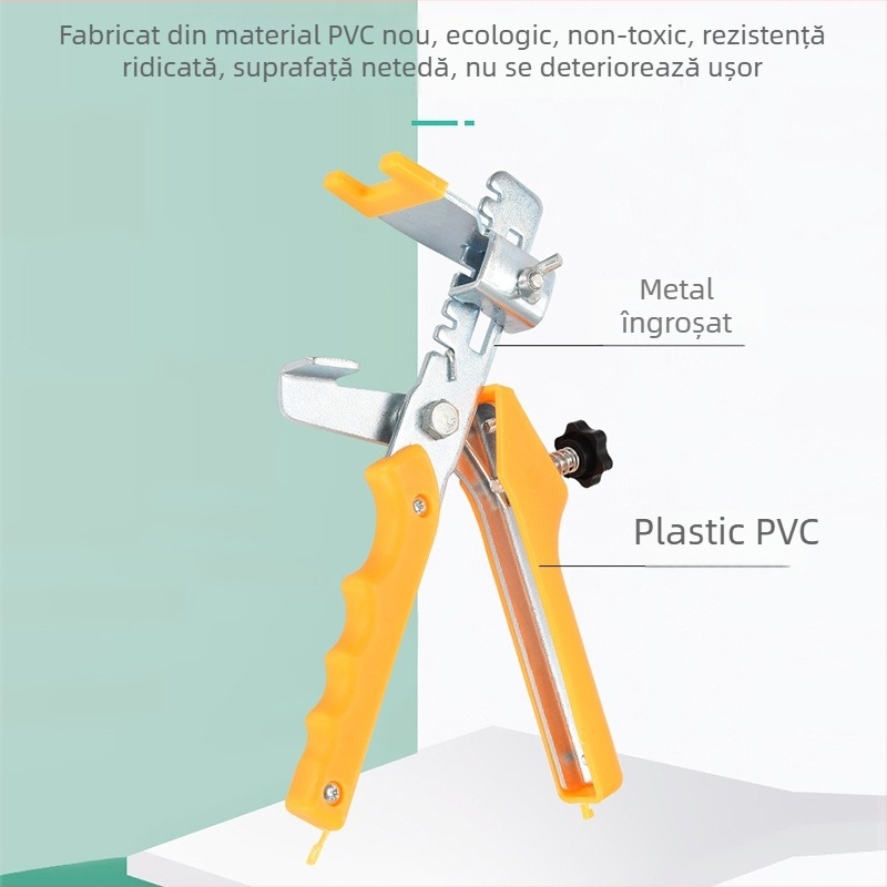 Instrument de nivelare a plăcilor cu cleme de prindere, poziționare precisă – economie de efort