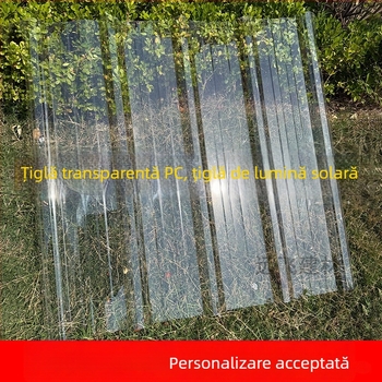 Panou ondulat transparent din PC policarbonat, tip 900, pentru acoperiș cu iluminare